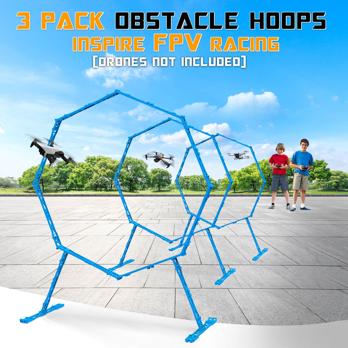 LinkMejor 3-Pack Esteettömät Hoopit FPV-race droneille