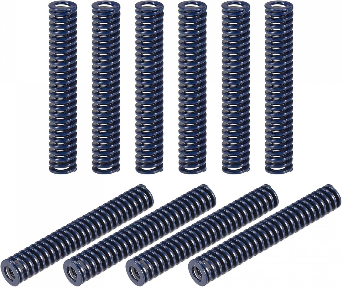 3D Printer Die Spring, 10pcs 12mm OD 80mm Long Spiral Stamping Light Load Compression Mould Die Springs for 3D Printer Electric Part, Blue