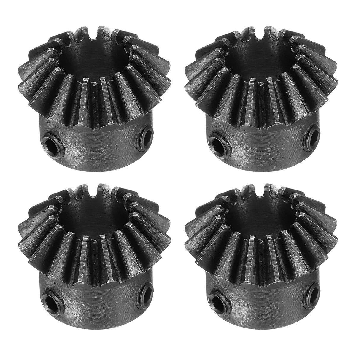 4pcs Bevel Gear 1.5 Module 1:1 Reduction Rate 16T 12mm Hole Dia Bevel Pinion Gear, 90 Degree Steering Gear for Hardware Mechanical Rotation