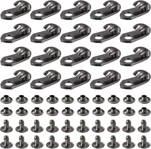 Shoelace Hooks, Alloy Hiking Boots Shoes Fittings Buckle with Rivets