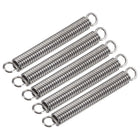 Compression Spring,6mm OD,1mm Wire Size,71.5mm Extended Length,55mm Free Length,304 Stainless Steel,5.3Lbs Load Capacity,Silver, Pack of 5