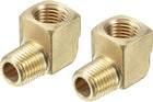 Brass Hose Fitting Elbow 1/4 NPT Male to Female Thread Right Angle Pipe Connector Adapter, Pack of 2