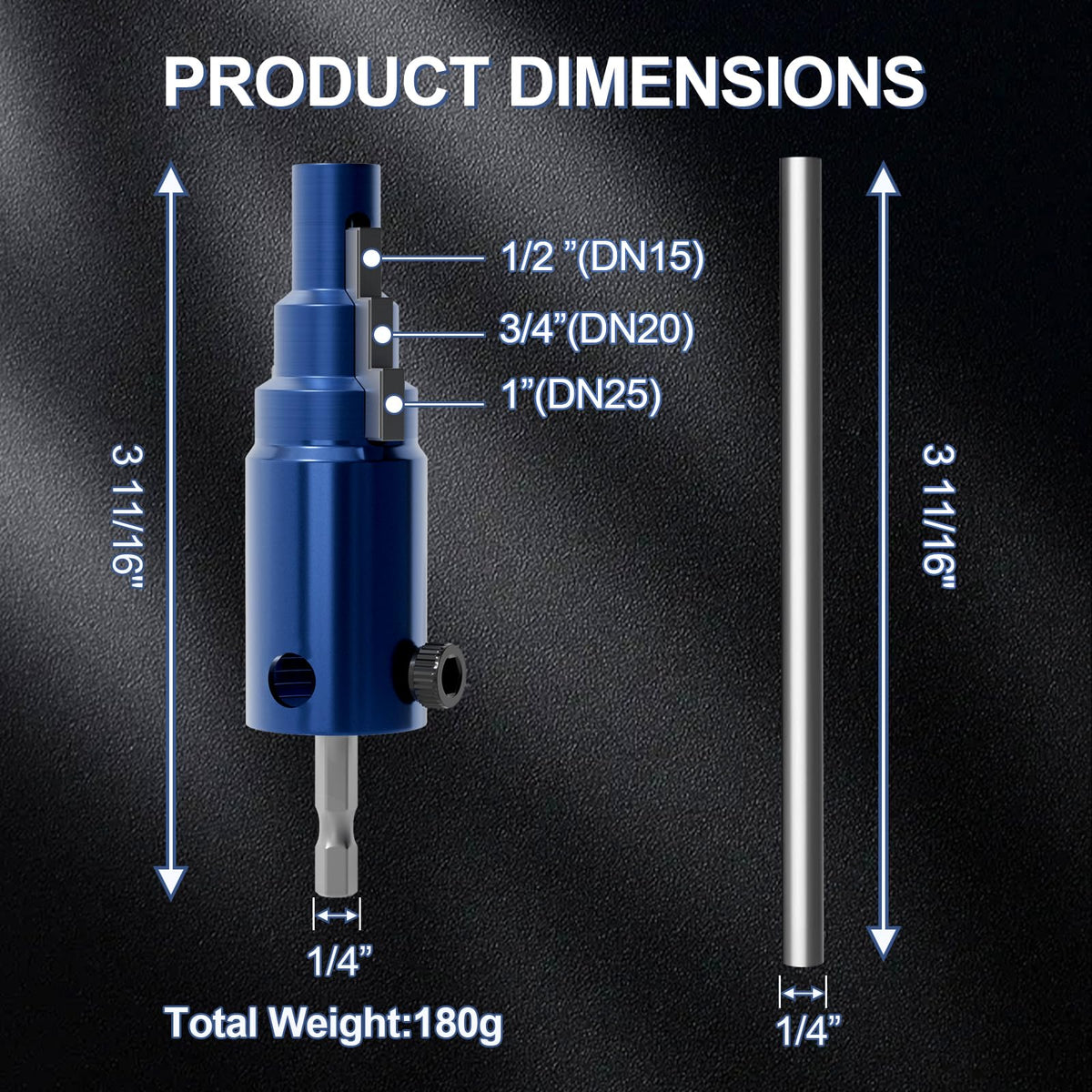 อุปกรณ์ขูดชิ้นส่วนที่แตกหักสำหรับเจาะไฟฟ้า ท่อขนาด 1/2" 3/4" และ 1"