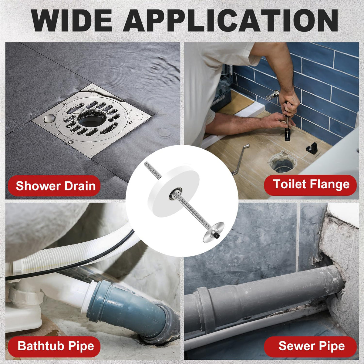 Cutter intern pentru tub PVC, cu ghid de măsurare cu scara de 7"