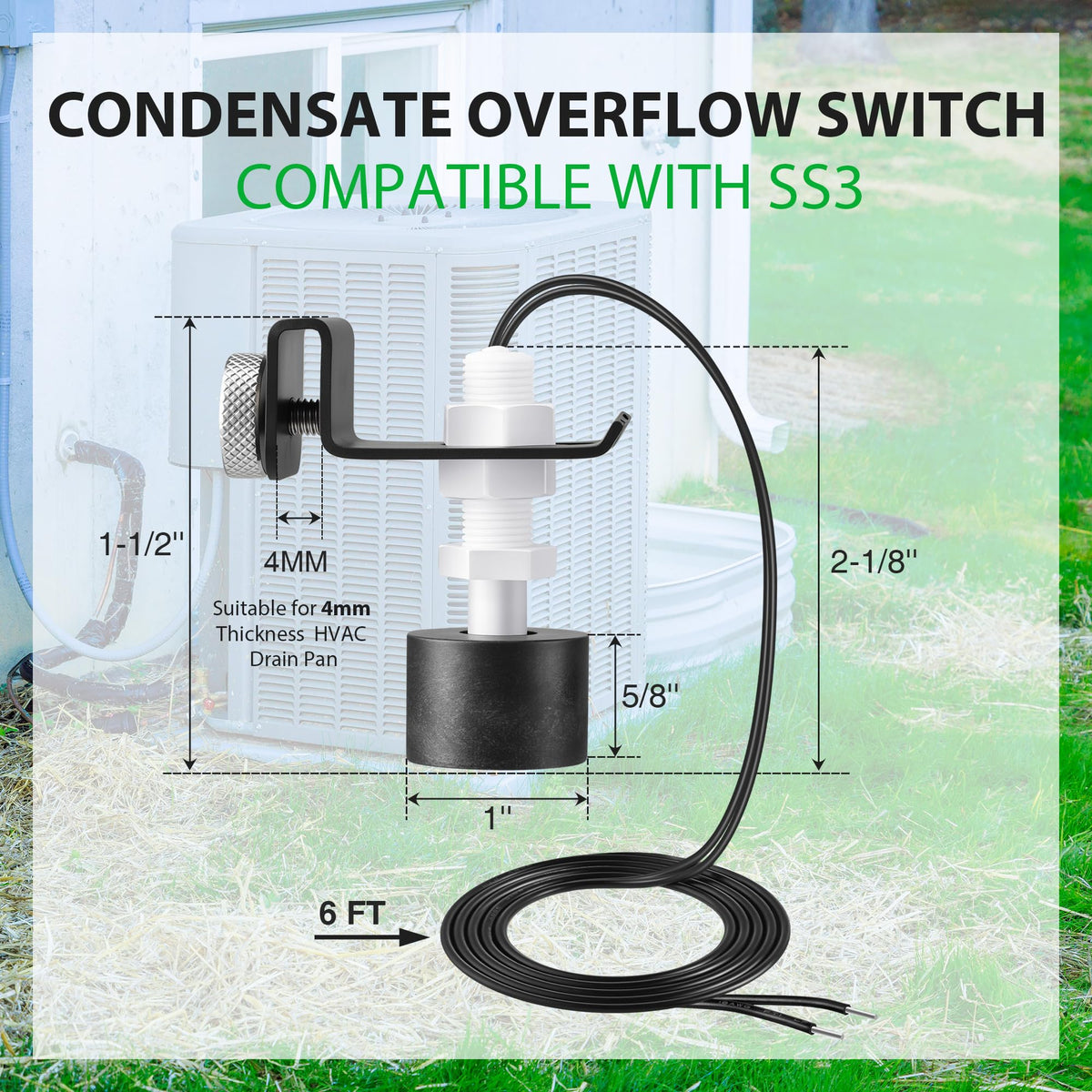 LinkMejor AC Interruptor Flutuante Compatível com SS3 (1 Pacote)