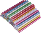 LinkMejor 70pcs Clear Mini Hot Glue Gun Sticks 4-inch x 0.27-inch for Glue Guns, Glitter Red/Silver/Green/Golden/Blue/Rose Red, 7 Colors