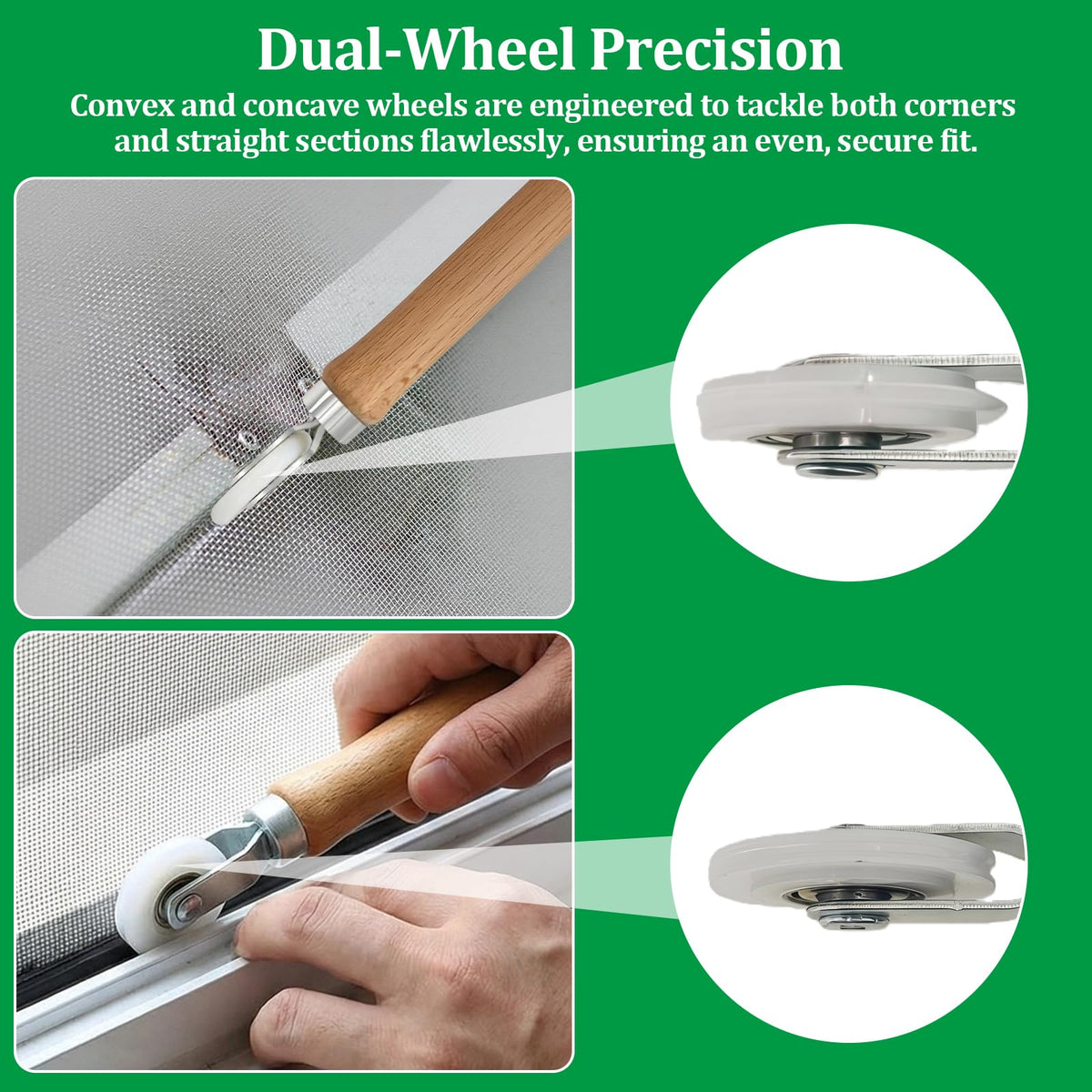 Strumento di Riparazione Schermo Rullante per Riparazione e Sostituzione Facile Schermo Finestra/Porta (2 Pack)