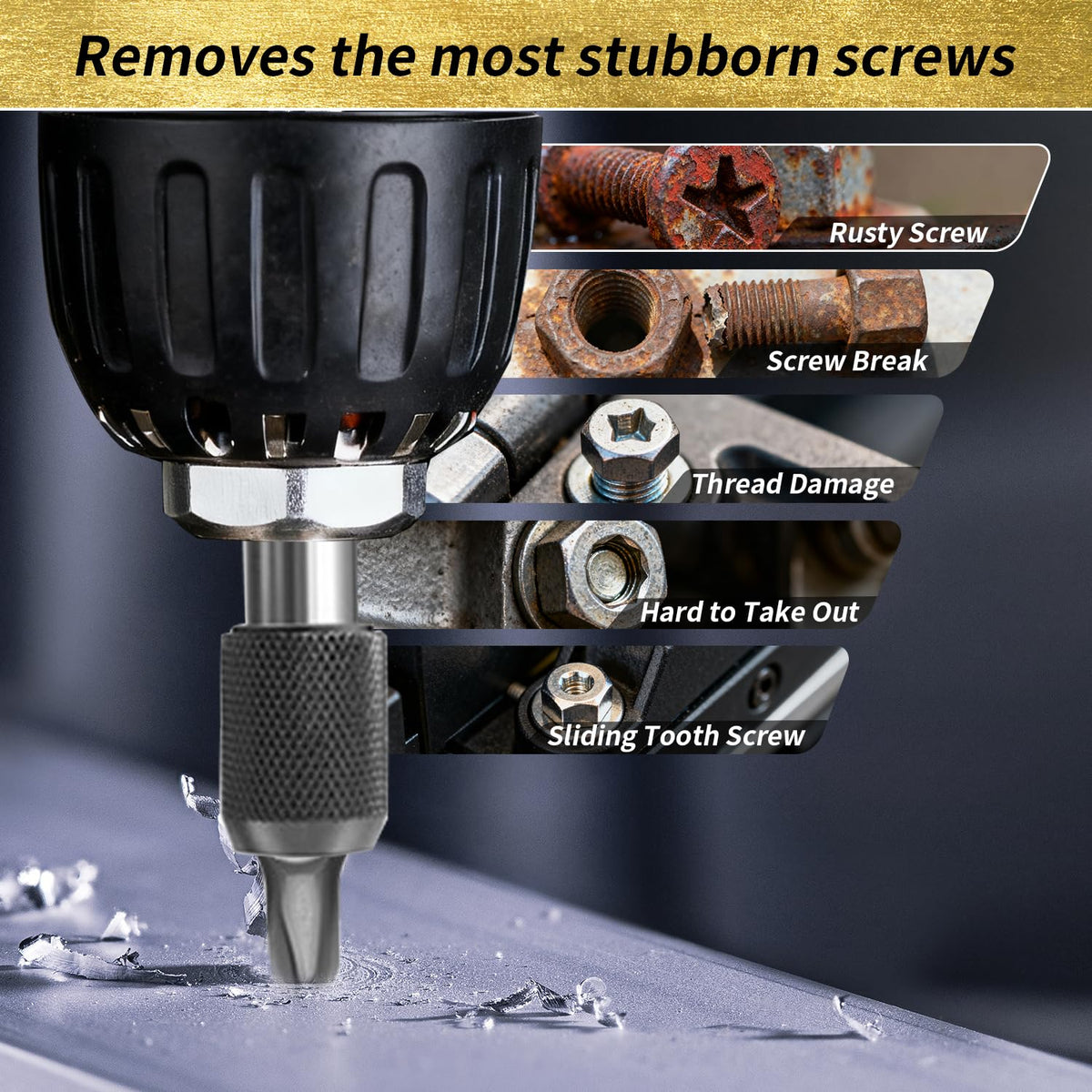 Screw Extractor Set 33-Pcs, HSS Stripped Bolt Remover with Drill Bits Case