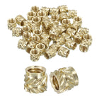 Knurled Insert Nuts, 50pcs M4x5mm Lx5.5mm OD 3D Printing Brass Nuts Threaded Inserts Brass Heat Set Insert Embedment Nuts