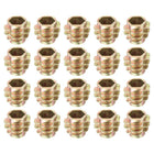 40Pcs Hex Threaded Inserts, M6-1x10 Zinc Alloy Hex-Flush Thread Insert, Furniture Threaded Insert Nuts, Hex Socket Drive Threaded Insert Bolt for Wood Furniture Assortment