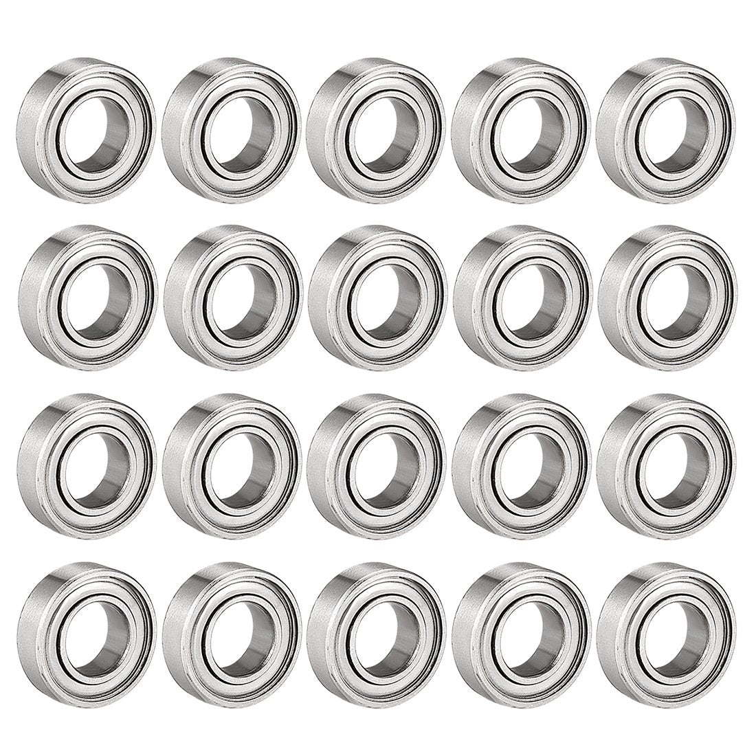 688ZZ Ball Bearing 8mm x 16mm x 5mm Double Shielded 688-2Z 2080088 Deep Groove Bearings, Carbon Steel (Pack of 20)
