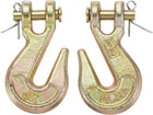 1/4" Clevis Grab Hook, G70 Carbon Steel Transport Safety Chain Hooks, 2Pcs Clevis Grab Hooks for Rigging Deck Receiver Hitches Trailer Wiring
