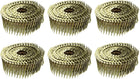 2400 Count Siding Nails 1-3/4" x 0.083" 15-Degree Ring Shank Full Round Head Collated Wire Coil-for Lath and Sheathing Materials