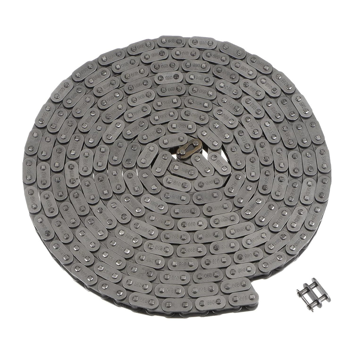 06B Metric Standard Roller Chain, 10 Feet Carbon Steel Chains 3/8" Industrial Roller Chain Drive Chain for Motorcycle Bicycle Industrial Machinery -320 Links