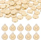 LinkMejor 52pcs Letter Charm, Enamel Letter Pendants, Alphabet m Pendants Double Sided Beads Charm for DIY Bracelet Necklace Pendants Earring Jewelry, Champagne Gold