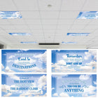 LinkMejor 4 Pcs Fluorescent Light Covers for Ceiling Light 4 x 2 ft, Cloud