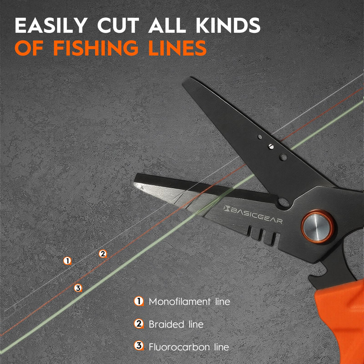 LinkMejor Fishing Multi-Tool Scissors, 440A Stainless Steel