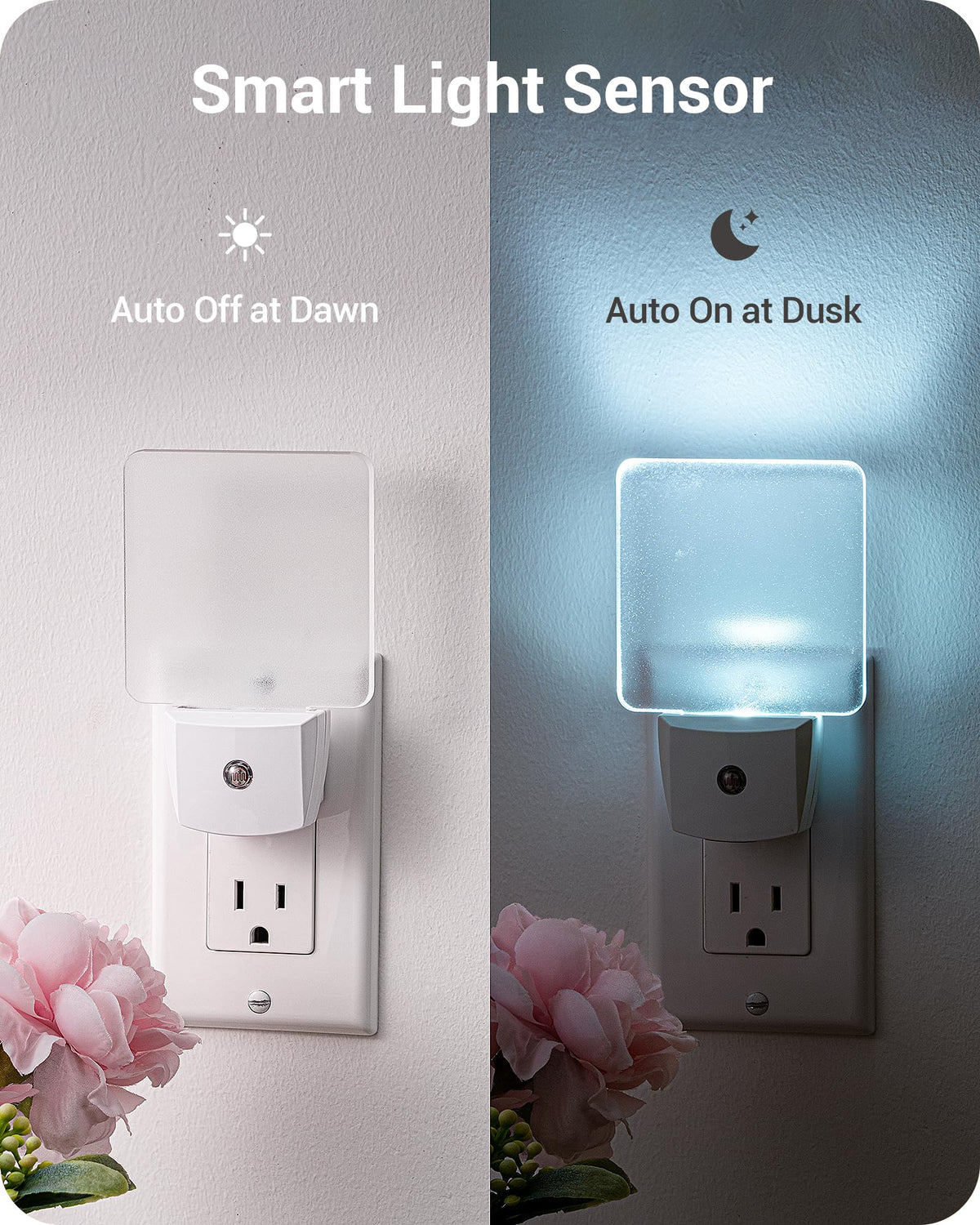 LinkMejor Luminile de Noapte pentru Perete, Luminile de Noapte LED 4 Pack