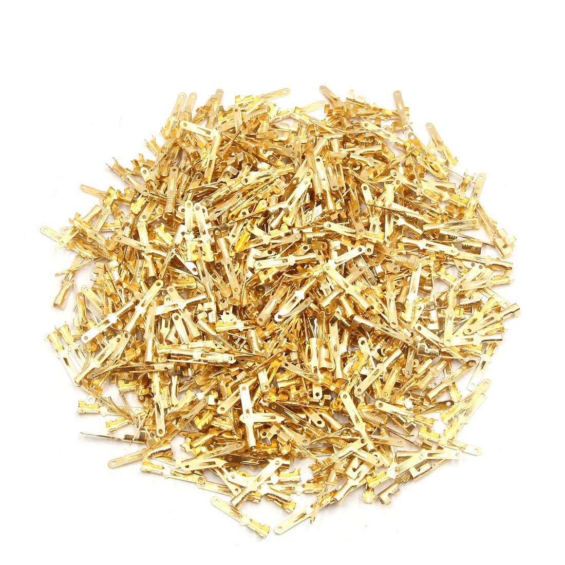 600pcs Gold Tone 2.8mm Male Crimp Terminal Cable Connector for Car Automobile