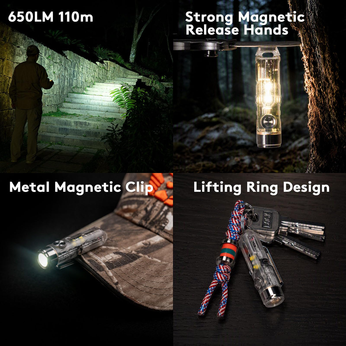 リンクマイオージョアラウラA8 4th EDC フラッシュライト USB C充電式 マックス 650ルーメン
