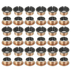 40Pcs Flanged Sleeve Bearing, 15mm Bore x 17mm OD x 11mm Length, 23 x 1.0mm Flange Dia x t Sintered Bronze Bushings Self-Lubricating Bearings for Industrial Equipment
