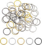 50Pcs Open Jump Rings, 20mm Twisted O-Ring Connectors for DIY Crafts Bracelet Necklaces Jewelry Making, Multi Color