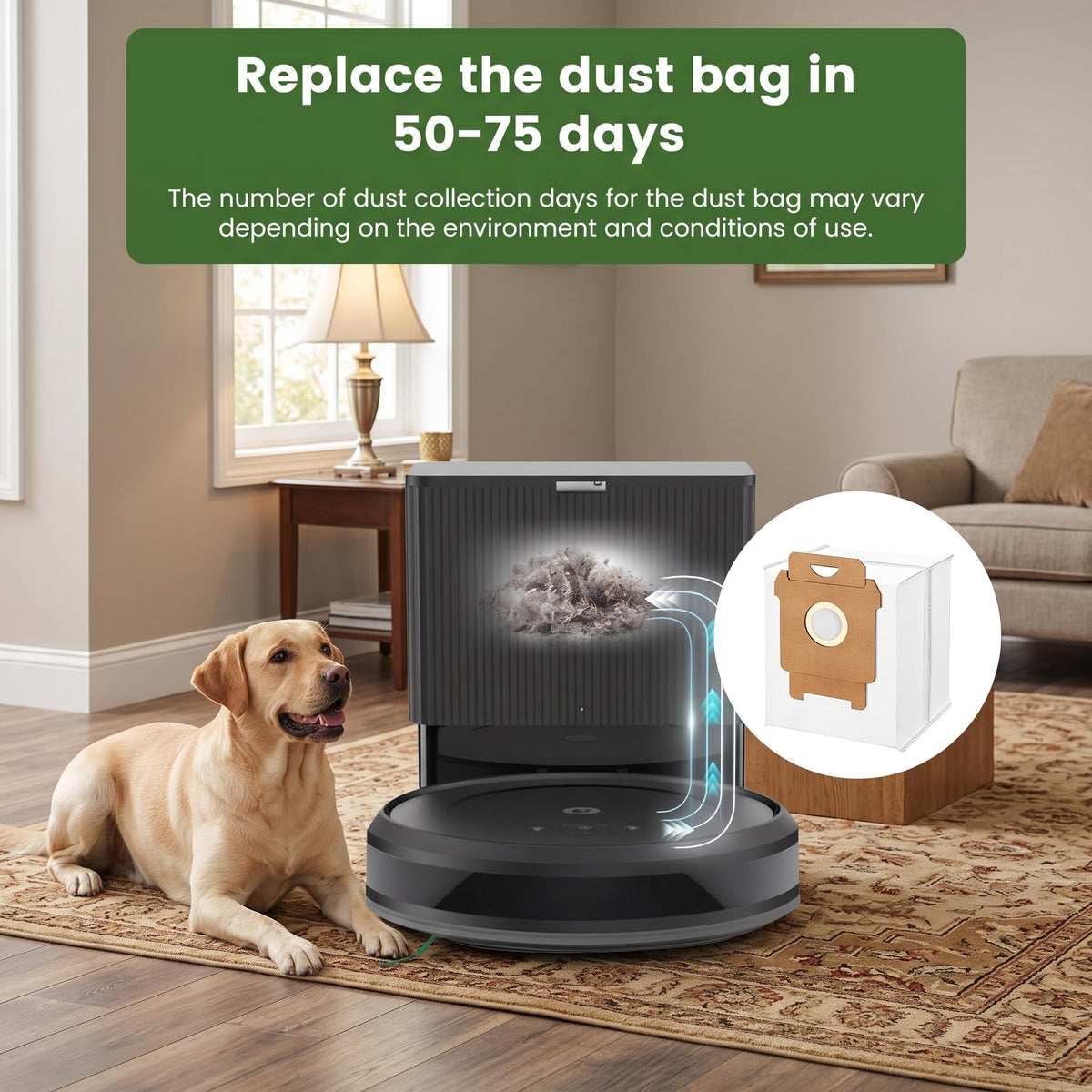 LinkMejor 20 Pack Replacement Dirt Disposal Bags for iRobot Roomba105X,104,105,Plus 405,505,504,705 Vac,415X,705X, Vacuum Bags for Roomba Clean Base Models i1+,i3+,i4+,i5+,i7+,i8+, Combo10 j8+, j9+,s9