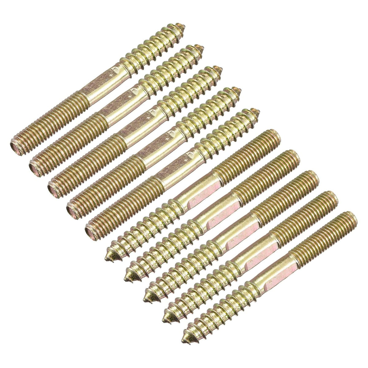 M8x75mm Hanger Bolts, 24pcs Double Head Thread Dowel Screws for Wood Furniture Connecting