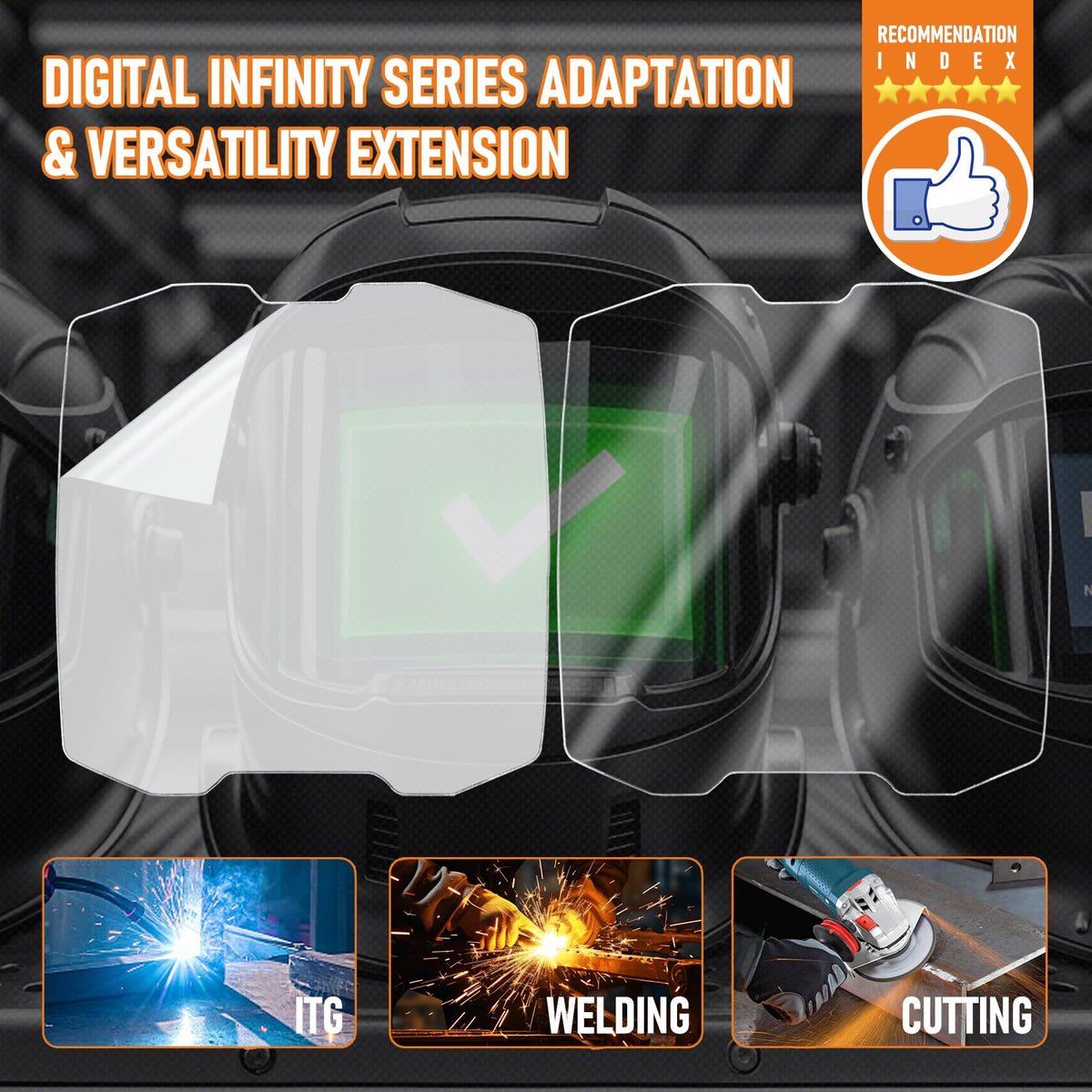 10-Pack 271320 Front Cover Lens for Digital Infinity Welding Helmets