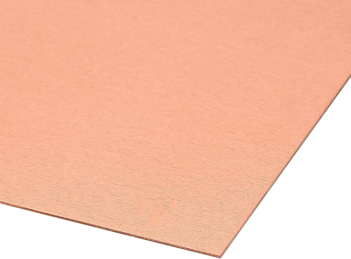 Copper Sheet, Metal Copper Plates 2" Length x 2" Width x 0.02" Thick 2pcs
