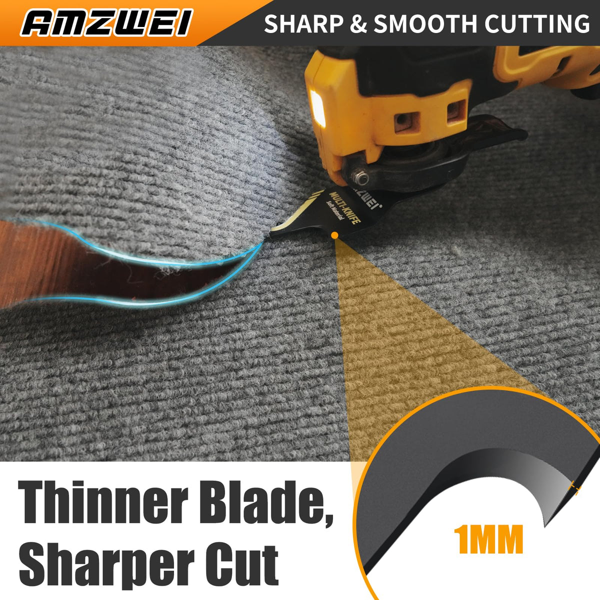 LinkMejor 3PCS Hook Knife Oscillating Multi Tool Blade