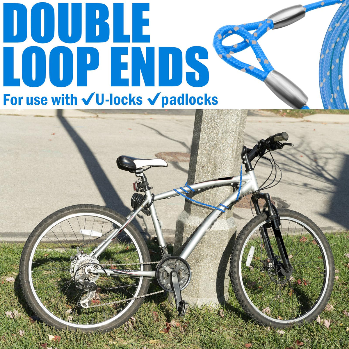LinkMejor - 0.13IN Security Steel Cable Bike Lock Cable