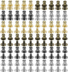 4mm Ball Head Stud Rivets Screw Back, 100Pack Round Head Button Nipple Rivet for DIY Leather Craft Handbag Belt, 4 Colors