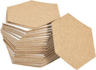 LinkMejor 100x85x1mm Hexagon Coasters Cork Cup Mat Pad Adhesive Backed 60pcs