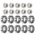 30pcs 6802-2RS 683ZZ Deep Groove Ball Bearings Carbon Steel Double Sealed