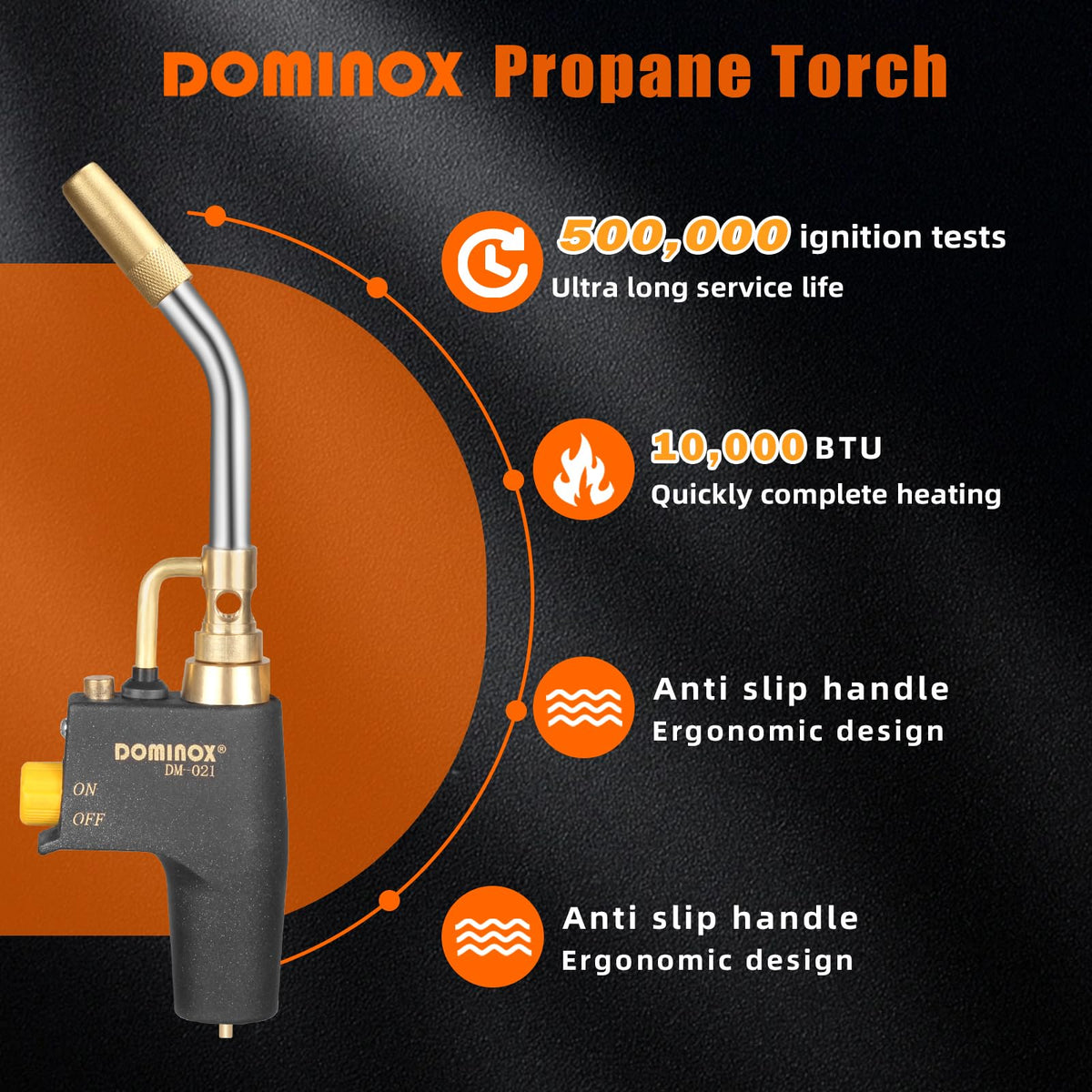 リンクメホールプロパンtorchヘッド、ハイインテンシティートリガースタートガストーチ（DM-021）