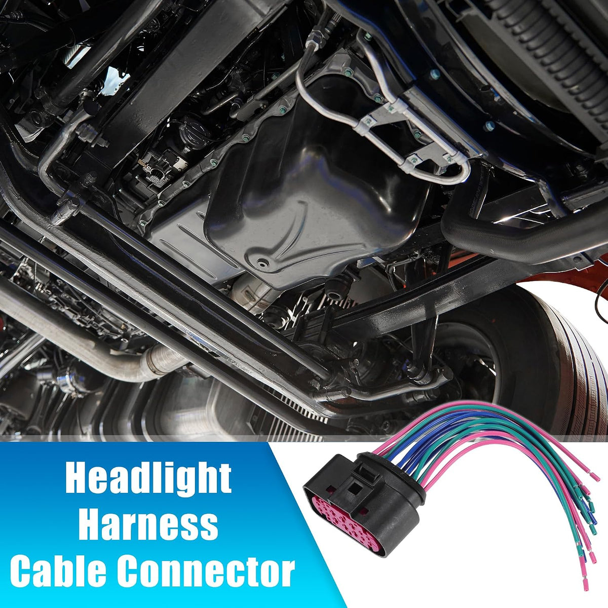 3 Pin Headlight Harness Cable Connector Replacement for VW for Audi No.1J0973737
