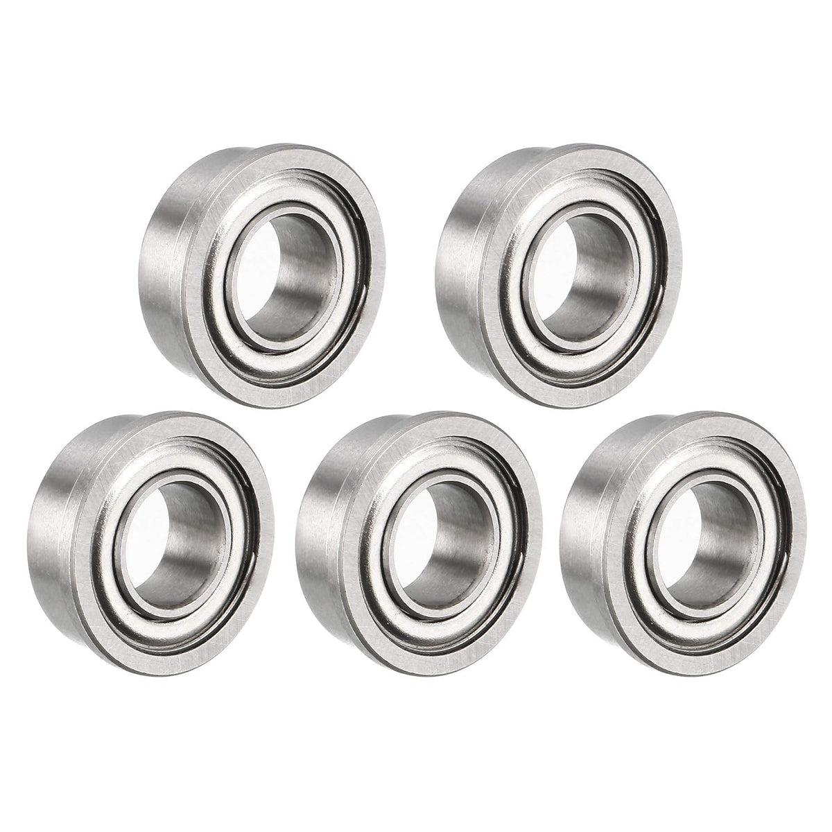 FR188ZZ Flange Ball Bearing 1/4" x1/2" x3/16 Shielded Chrome Steel Z2 Lever Bearings 5pcs