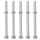 M8 x 120mm Hex Head Screws Bolts, Nuts, Flat & Lock Washers Kits, 304 Stainless Steel Fully Thread Hexagon Bolts 5 Sets