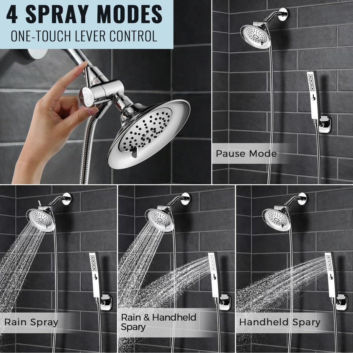 EnlaceMejor Válvula Desviadora de Baño de Metal Sólido de Alta Flujo (Cromo)