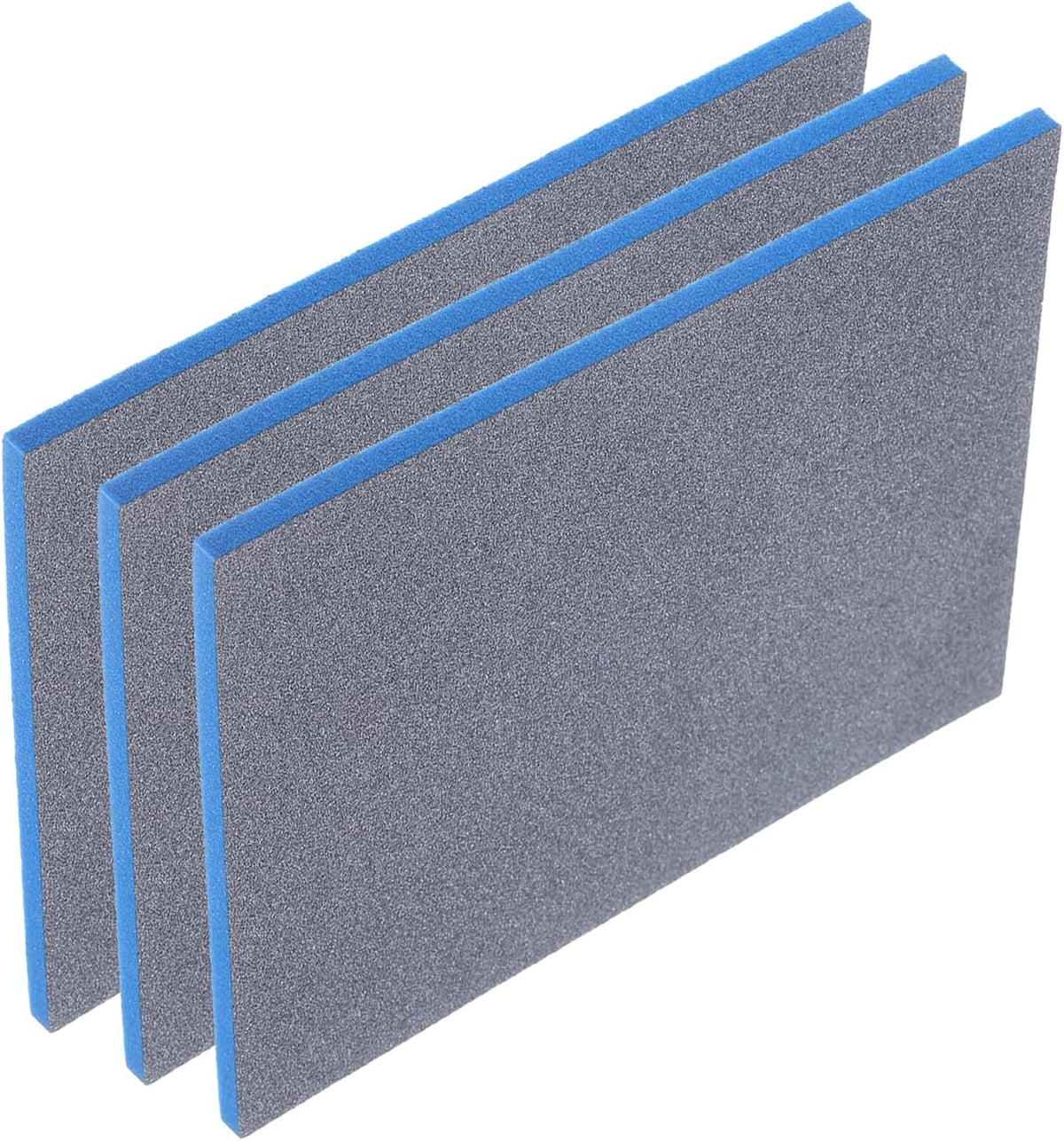 3pcs Sanding Sponge Block, 800-1000 Grit Sanding Sponge Pad 140mm x 114mm x 5mm Soft Foam Wet Dry Hand Sander Block Sandpaper for Model Metal Wood Furniture Polishing