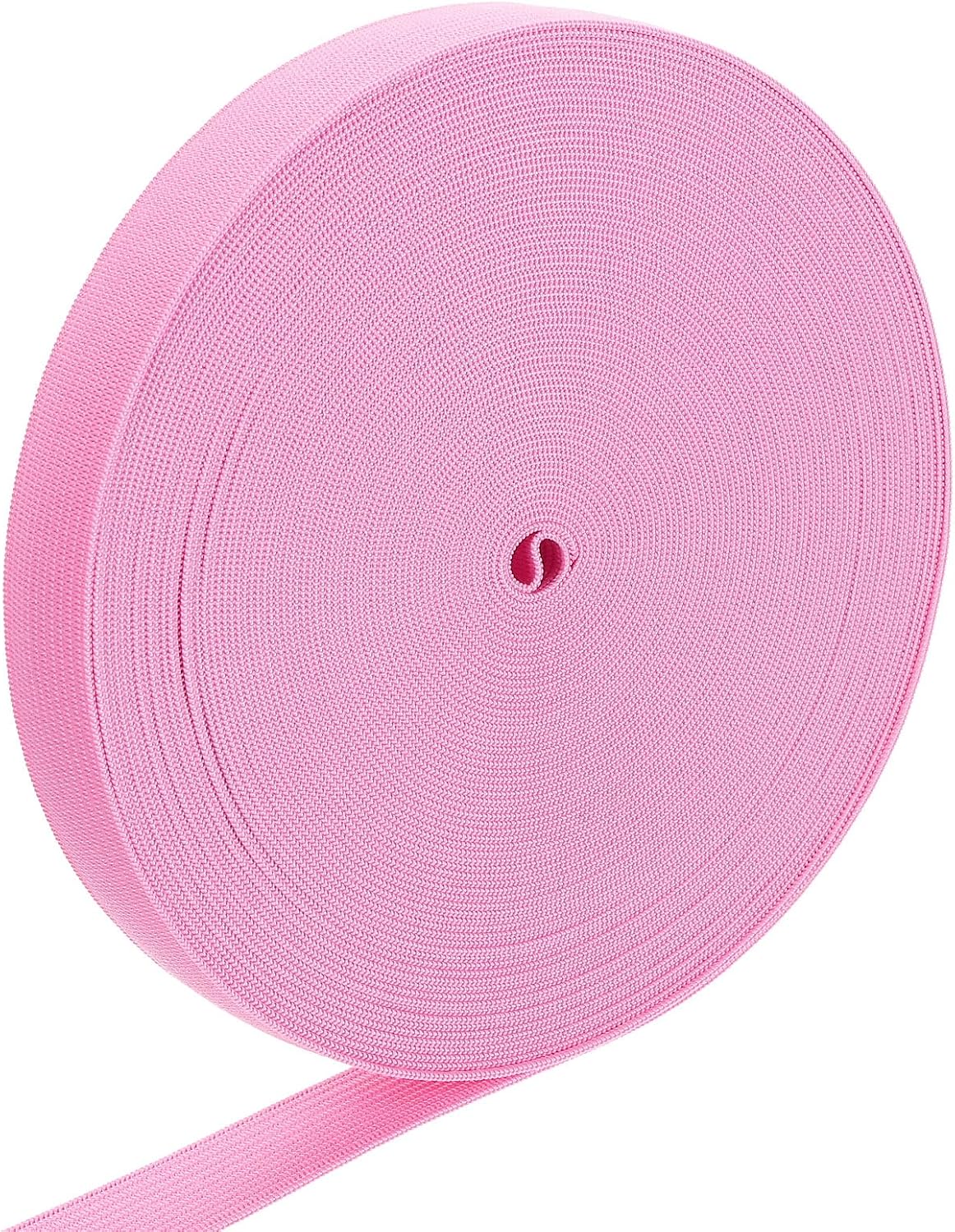 LinkMejor Elastic Band, 0.7" x 15 Yard Stretch Knit Elastic Bands Fabric Elastic Band for Sewing, Wigs, Waistband, Pants, Craft DIY (Light Pink)