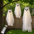 Halloween Decoraties Buiten, 2 Pack Verlichte Hond Geest Hangdecor