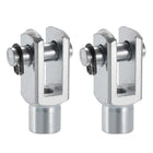 Air Cylinder Rod Clevis End 33mm Length M6x1 Female Thread Y Connector 2pcs