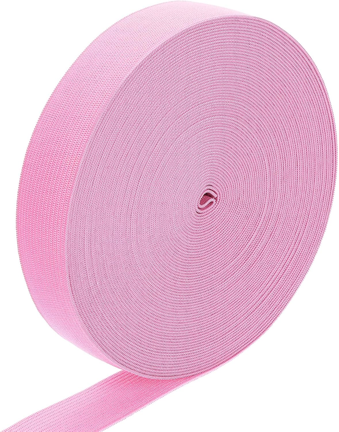 LinkMejor Elastic Band, 1" x 15 Yard Stretch Knit Elastic Bands Fabric Elastic Band for Sewing, Wigs, Waistband, Pants, Craft DIY (Light Pink)
