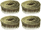 1600 Count Siding Nails 1-1/2" x 0.083" 15-Degree Ring Shank Full Round Head Collated Wire Coil for Lath and Sheathing Materials