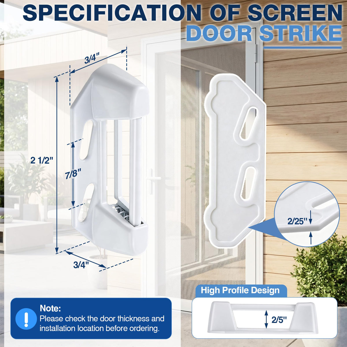 LinkMejor 3 Pack Telaio Porta Schermo Placa di Colpo (Profilo Alto Spring, Bianco)