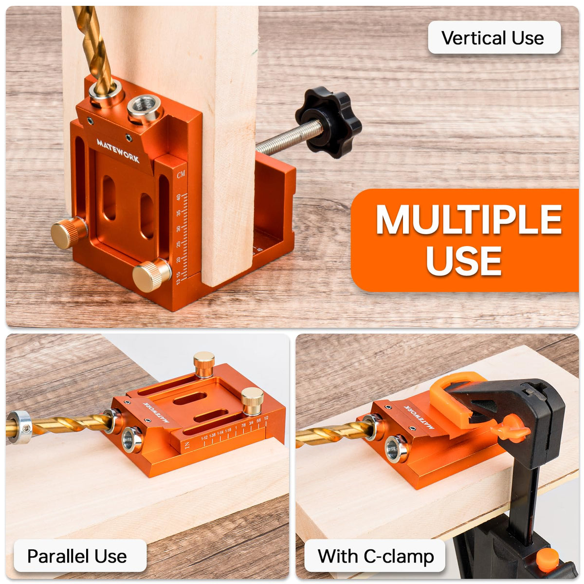 LinkMejor Pocket Hole Jig Kit 30PCS Woodworking Tool Set for Carpentry Joint