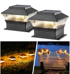 LinkMejor Luminile Cap Post Solar, IP65 Apărez, Negru, 2 Pack