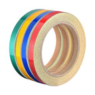 Reflective Tape Red Green Yellow Blue, 10mm x 25m, Outdoor Waterproof Warning Tape for Bikes, RV, and Boat Striping Marking